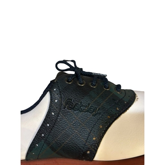 FootJoy‎ GreenJoy Golf Cleats Womens 7 M White Green Plaid Summer Activewear - Picture 4 of 12